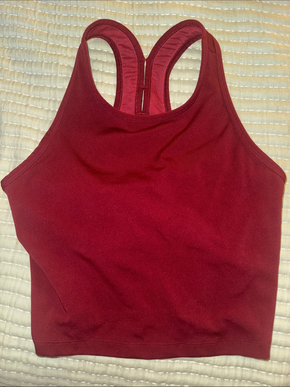 Beyond YogaBurgundy Racerback Crop Tank Top - Women